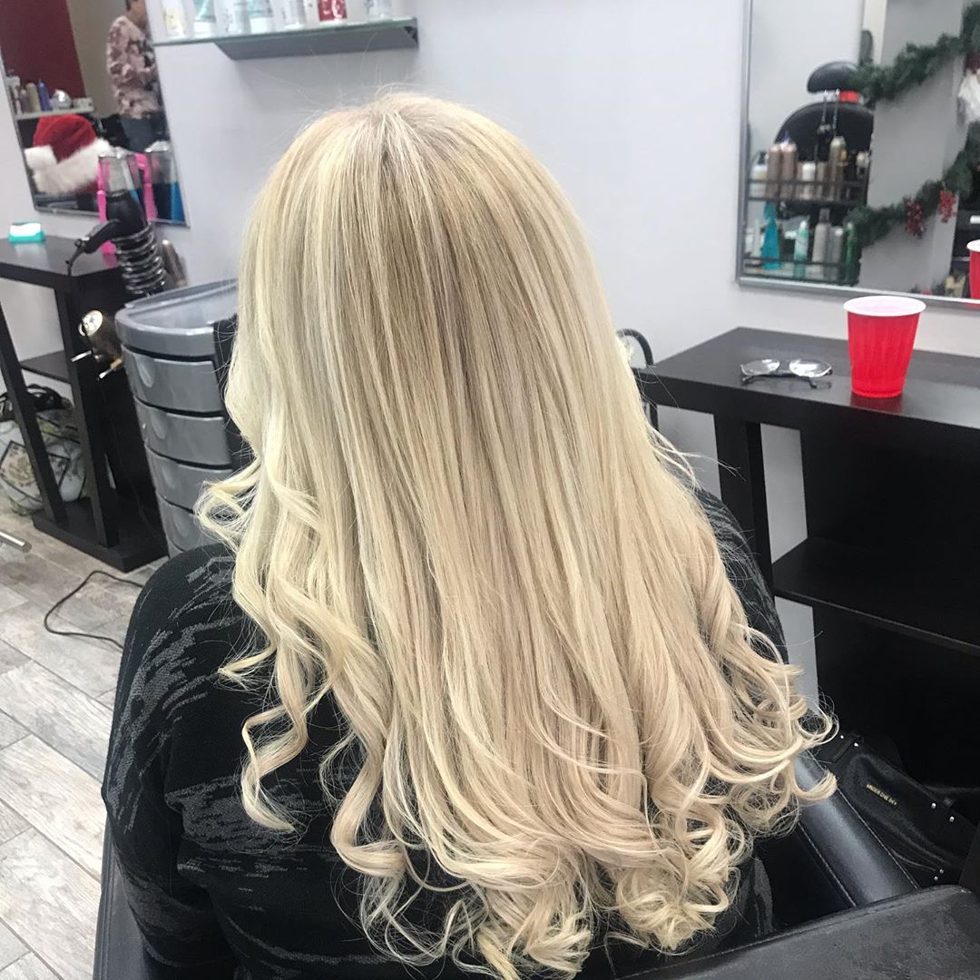 Wow Tape In Extensions On Our Platinum Blonde Client Can You Tell